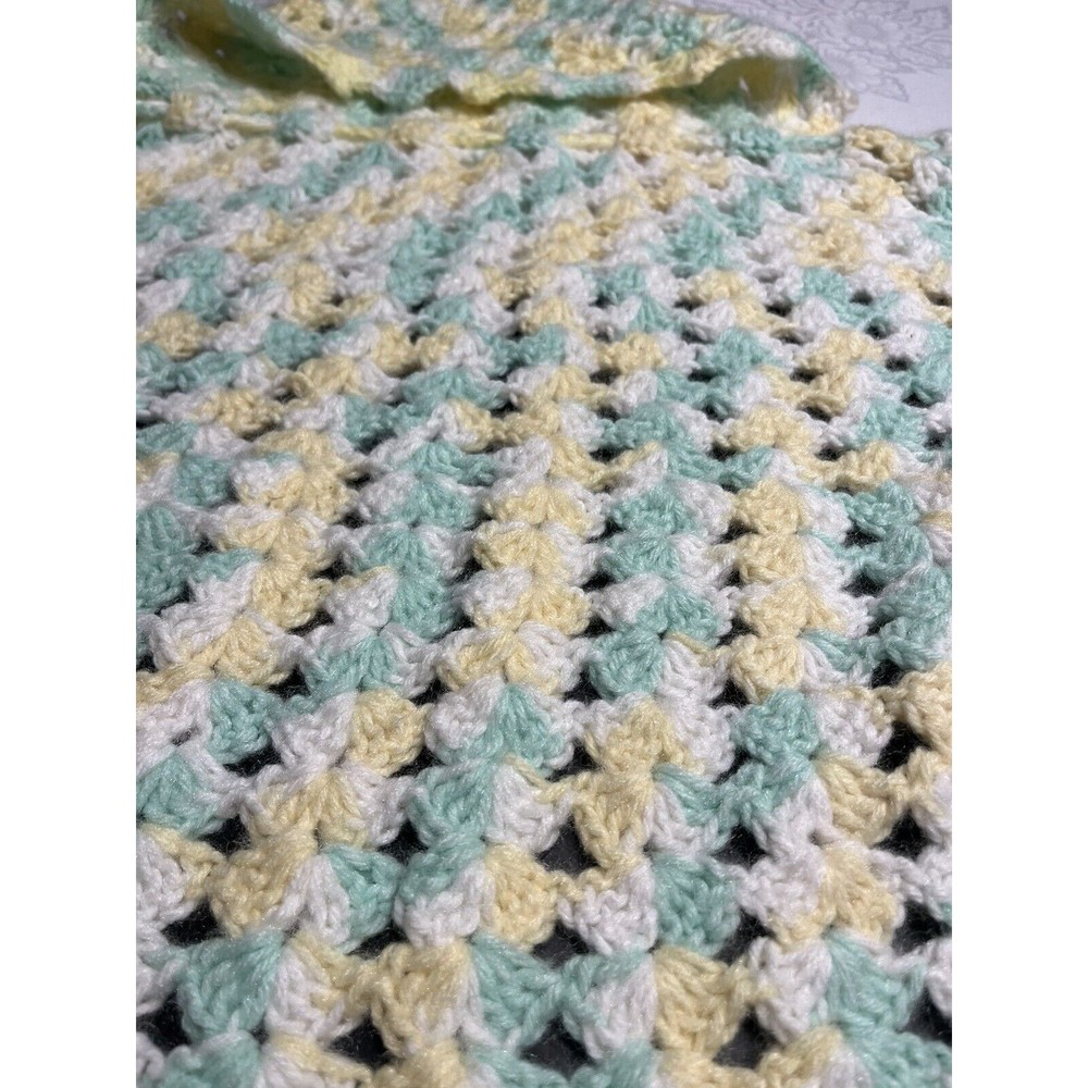 Handmade Crocheted Baby Hooded Cape Poncho Blanket Wrap - Picture 4 of 13